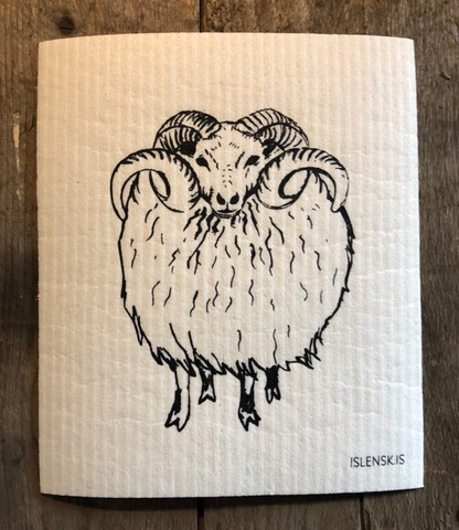 Table cloth with an Icelandic Ram
