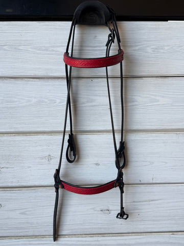 Bridle with Red fish skin