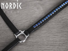 Bridle with a Crown detail in Blue stones