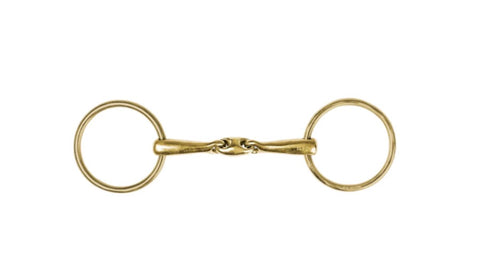 Double Broken Brass bit with Brass rings - 10.5cm
