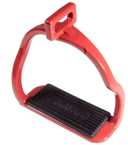 Aluminum Icelandic Safety Stirrups - Red