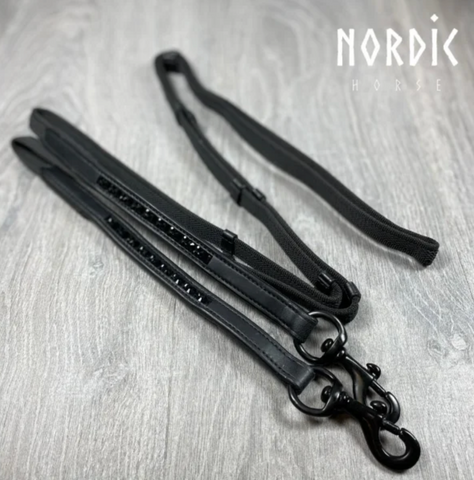 Supergrip reins with stops and Black stones