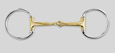 Single Broken Brass Eggbutt Snaffle - 10.5cm