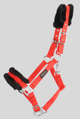 Padded Halter with Rope Red