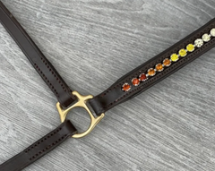 Brown Bridle with Yellow stones