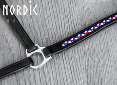 Bridle with Red white and Blue weaving