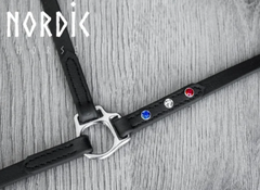 Biothane Bridle with Red white and Blue stones