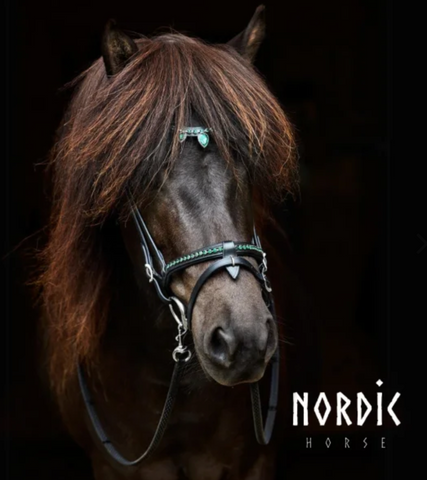 Bridle with a Crown detail with Green stones