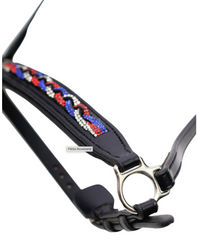 Bridle with Red, White and Blue stones