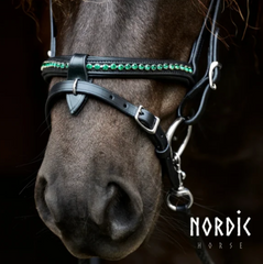 Bridle with a Crown detail with Green stones