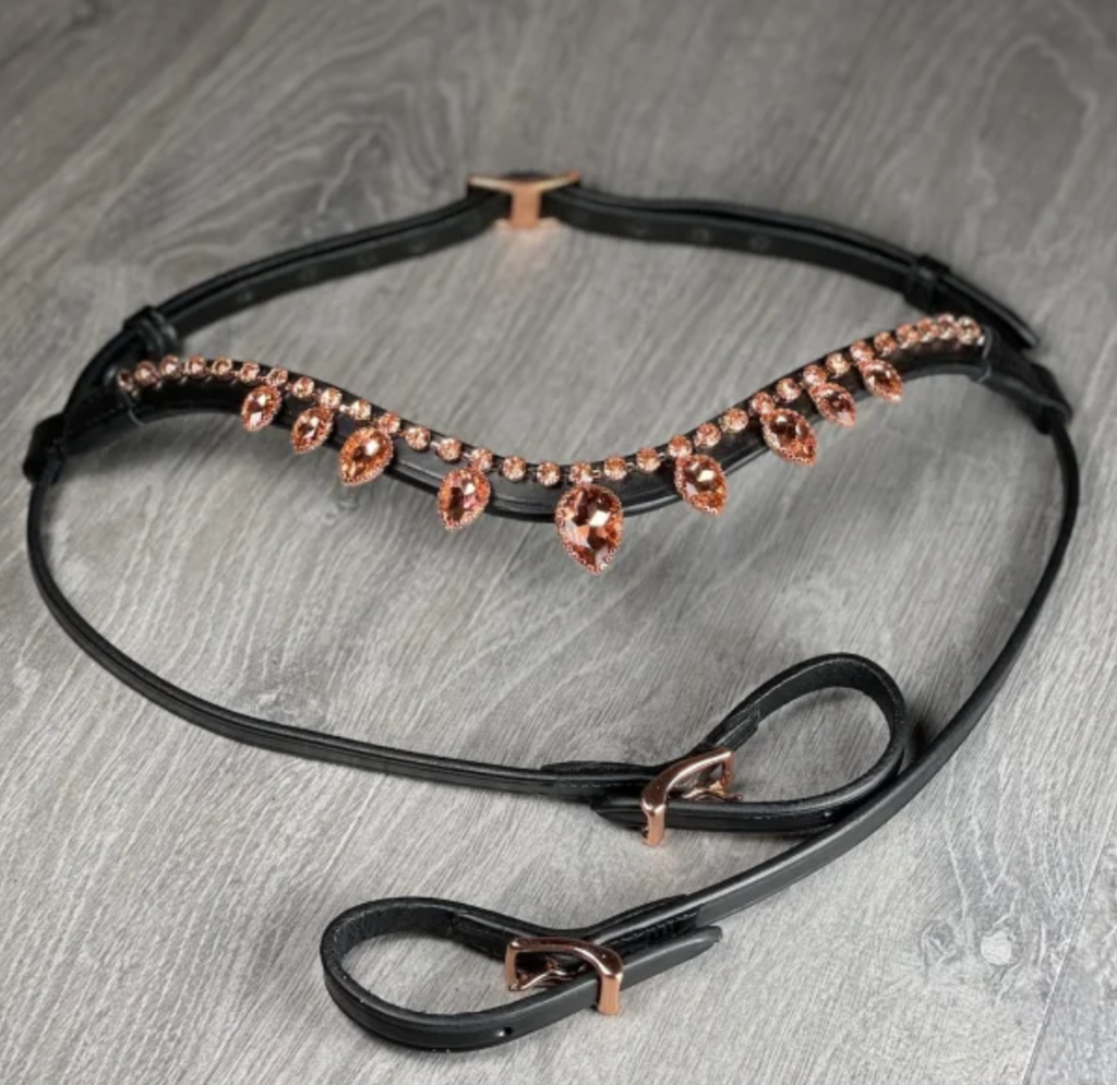 Bridle with a Rosegold Crown stones