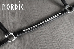 Bridle with a drop and row of white stones