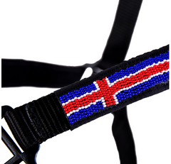 Halter with the Icelandic Flag and a rope
