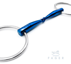 Fagers Titanium Single jointed Bar Relief Loose Rings bit -LILLY