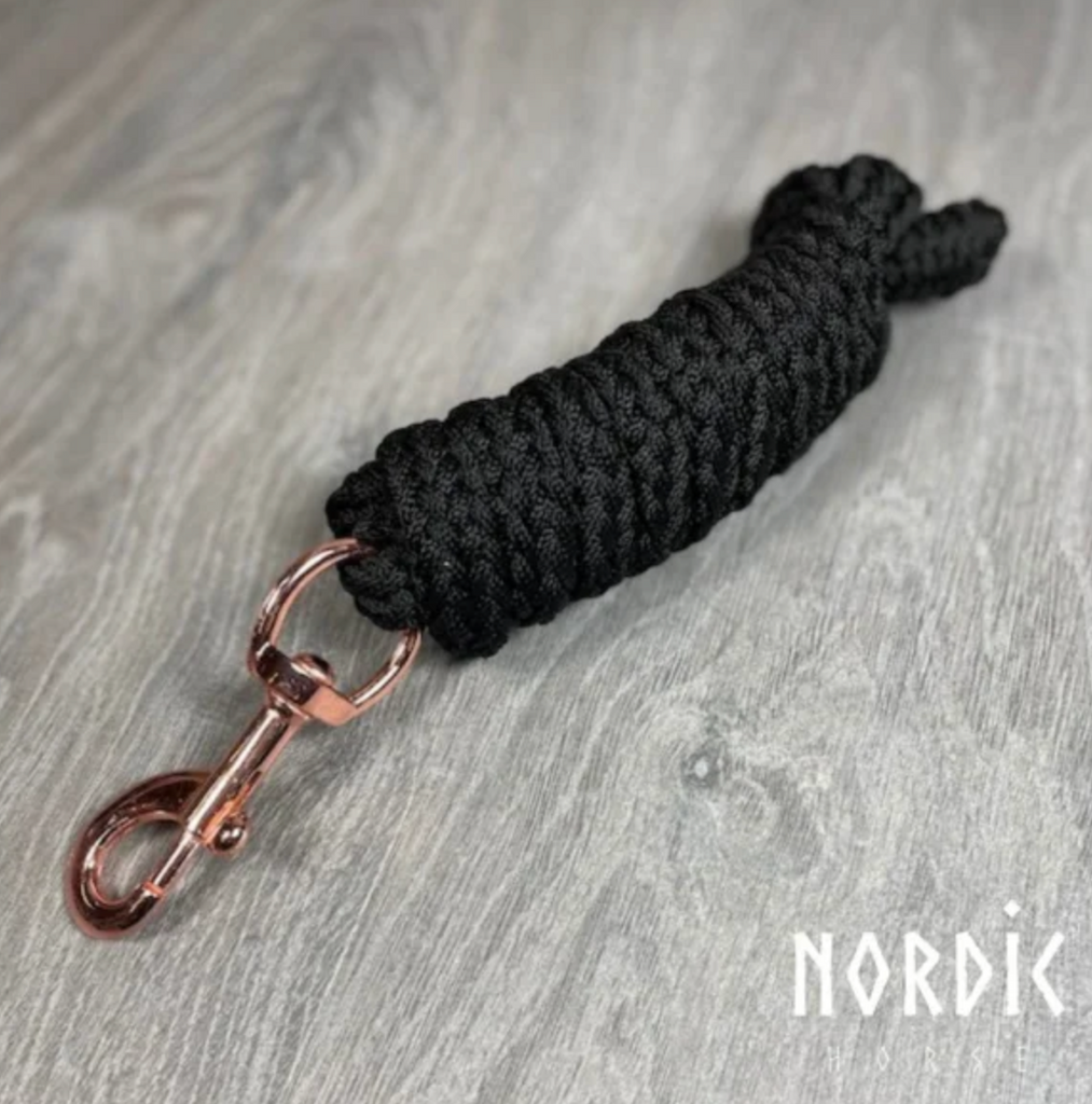 Black Rope with Rosegold Snaps